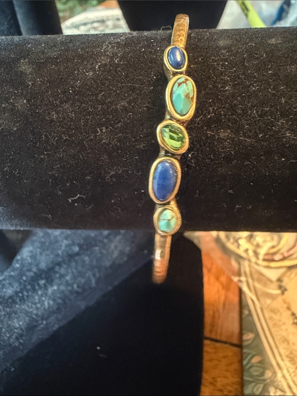 Lucky brand Gold-Tone Multi-Stone Blue & Green Women's Bracelet